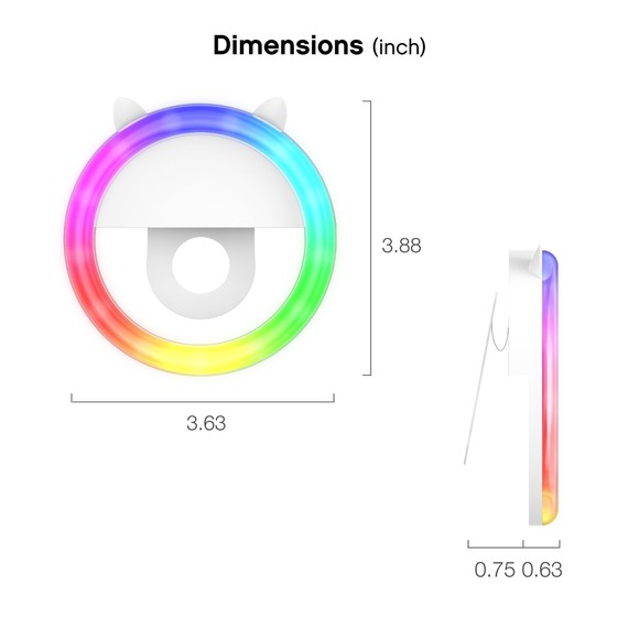 Cat Clip-On Halo Light - Mini Ring Light with Full RGB - Picture 6 of 8